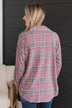 All In Plaid Button Top- Vintage Red