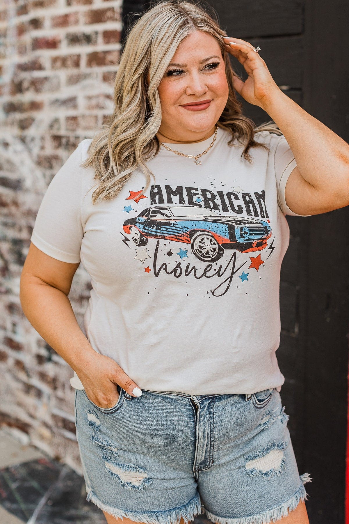 "American Honey" Graphic Tee- Ivory