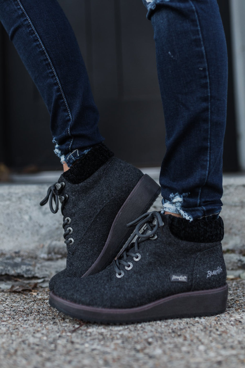 Blowfish Comet Booties- Grey Black