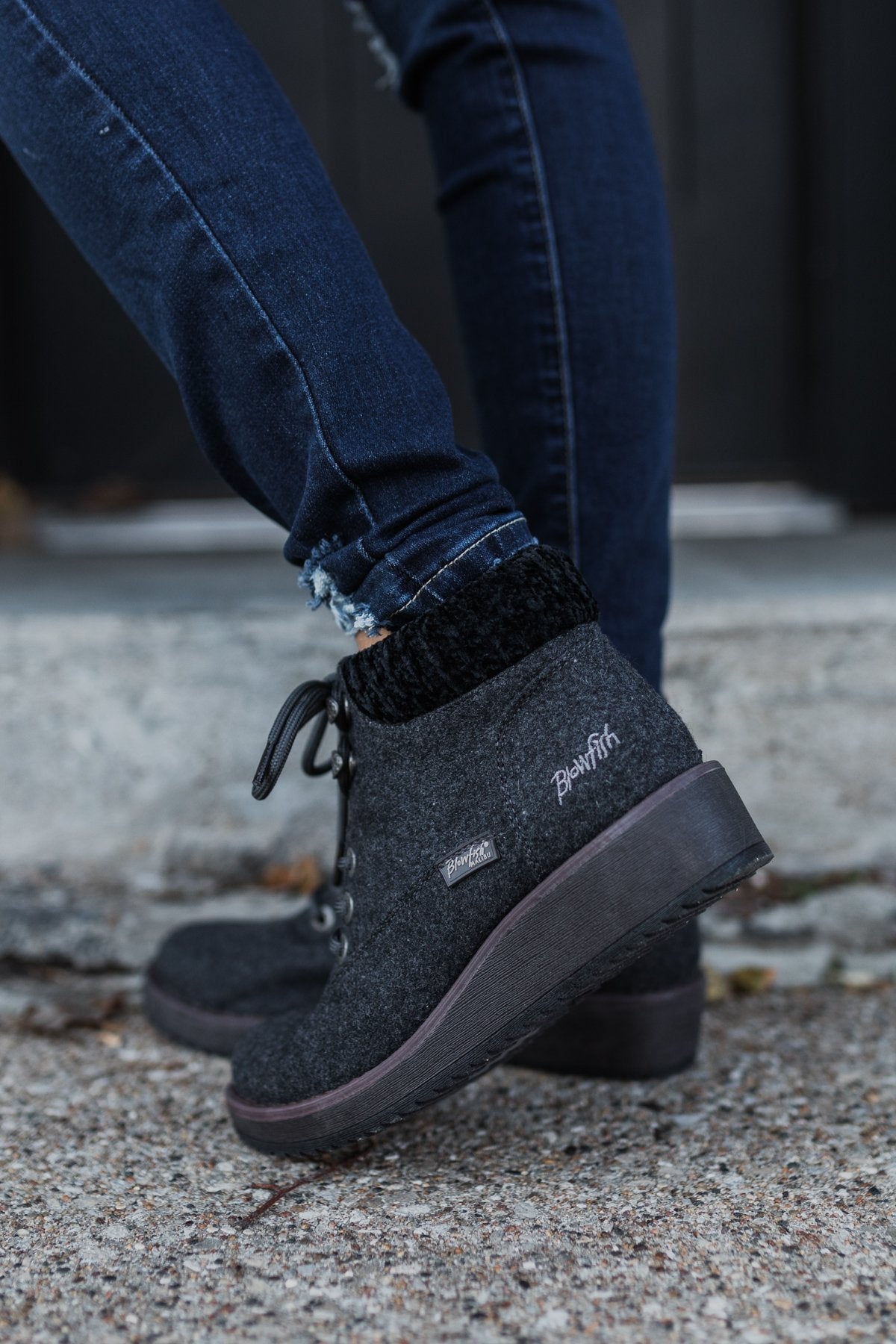 Blowfish Comet Booties Grey Black The Pulse Boutique