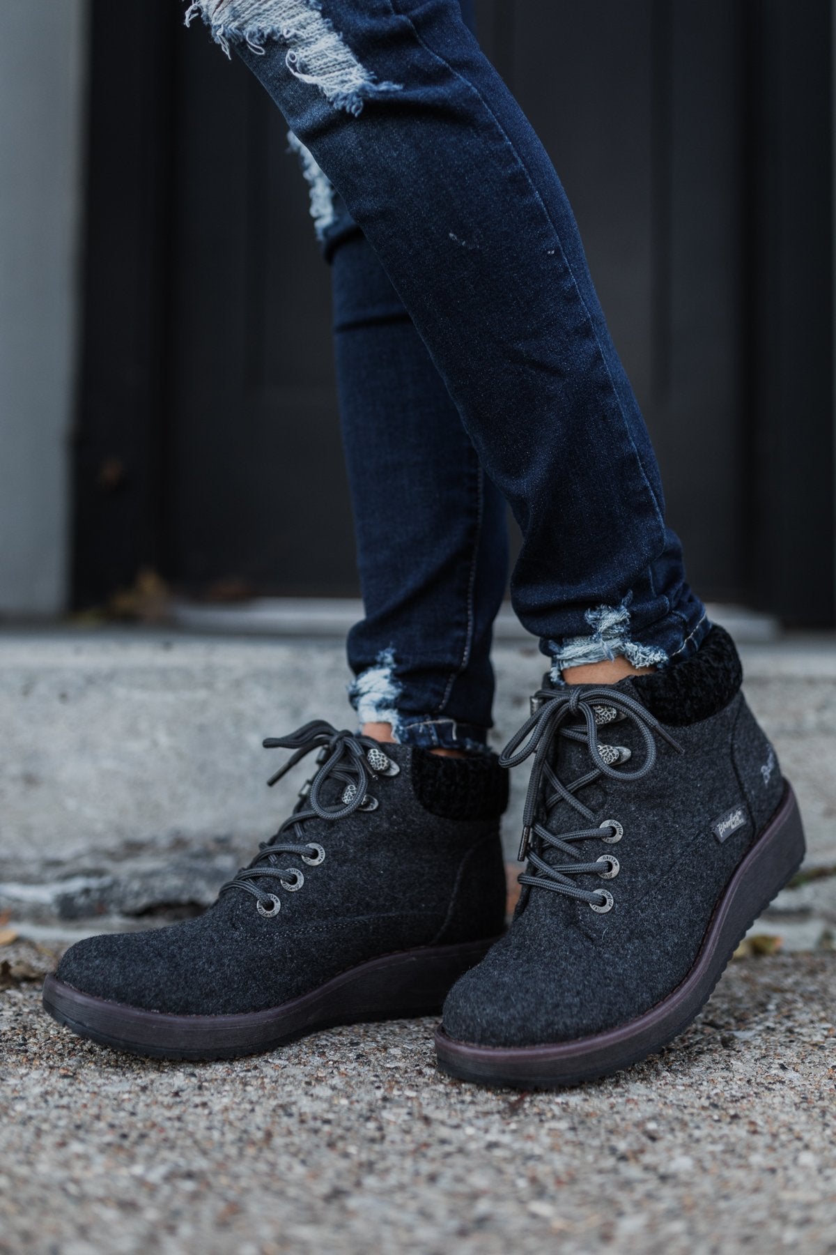 Blowfish Comet Booties- Grey Black