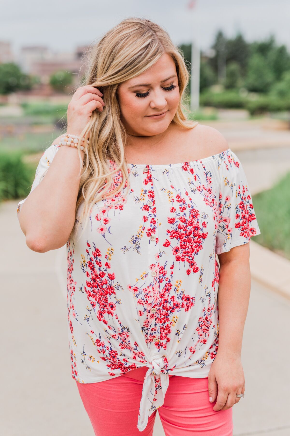 When I'm With You Off the Shoulder Top- Ivory