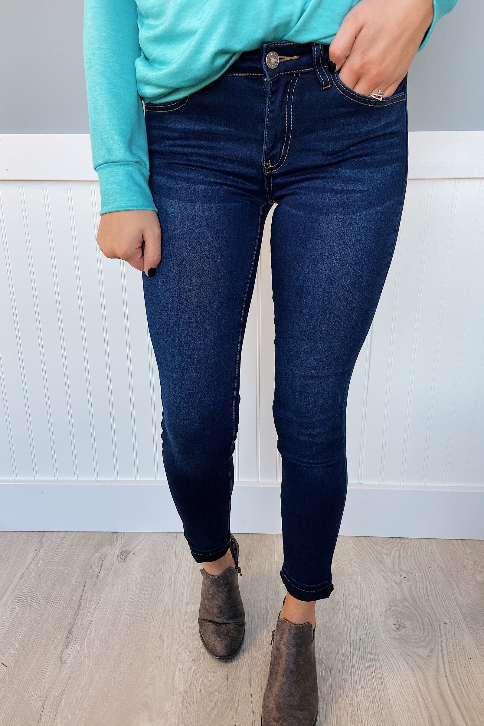 KanCan Non-Distressed Jeans- Paige Wash