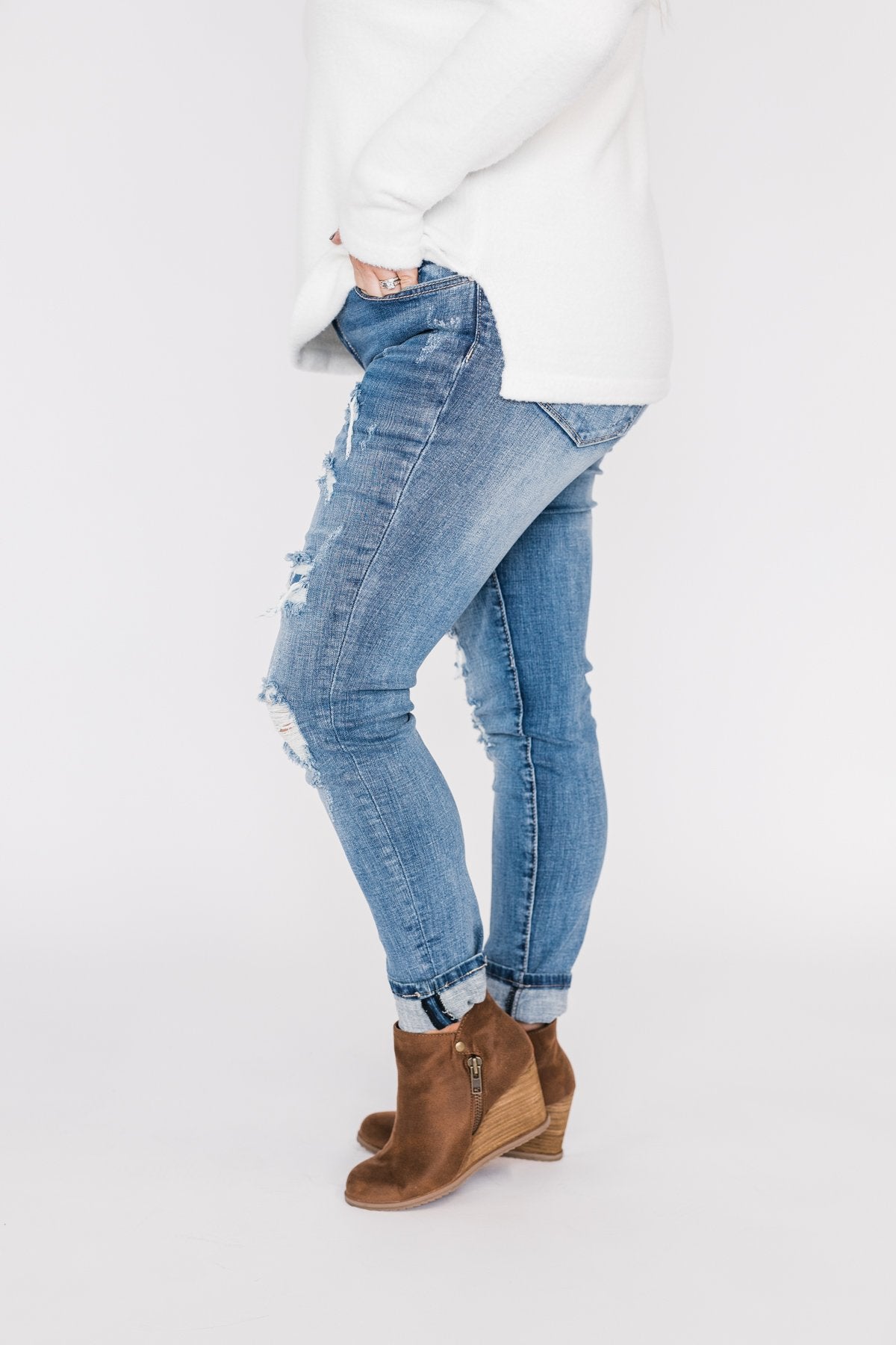 C'est Toi Distressed Skinny Jeans- Ophelia Wash