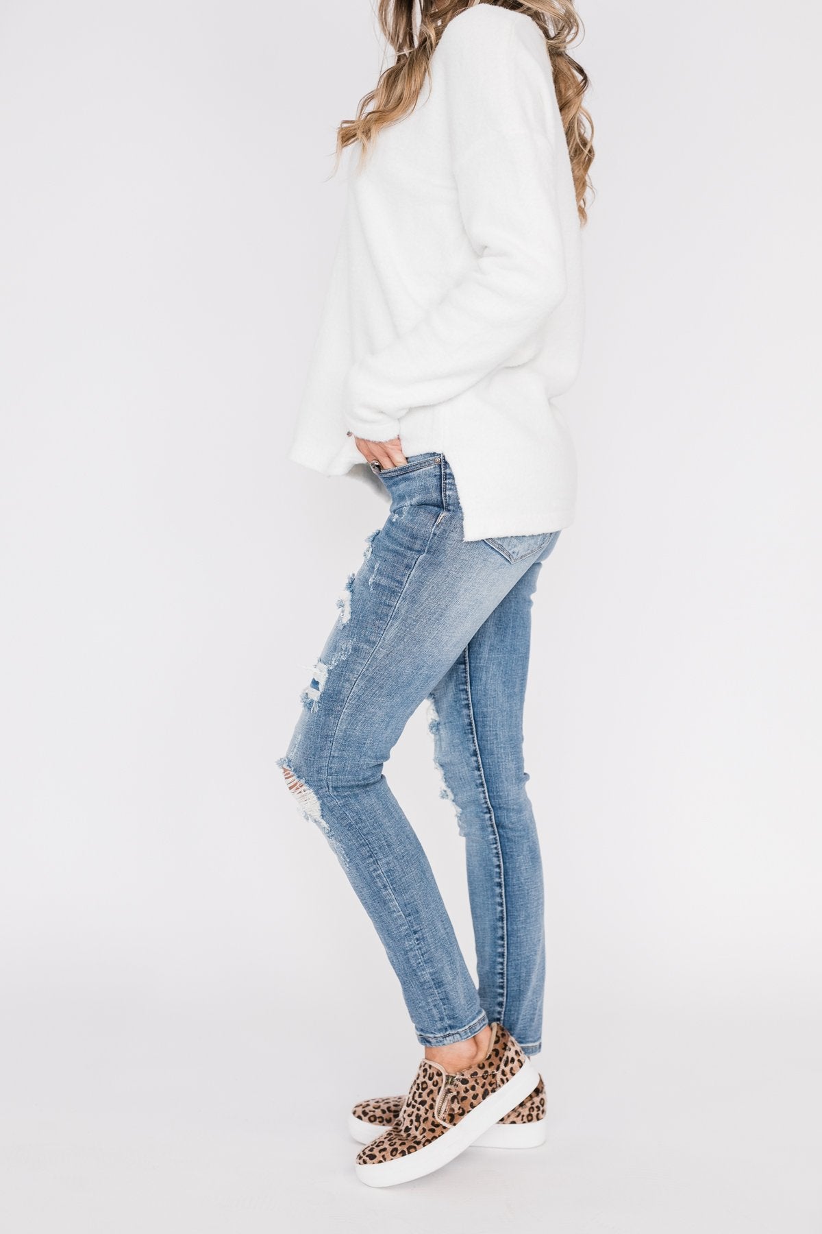 C'est Toi Distressed Skinny Jeans- Ophelia Wash
