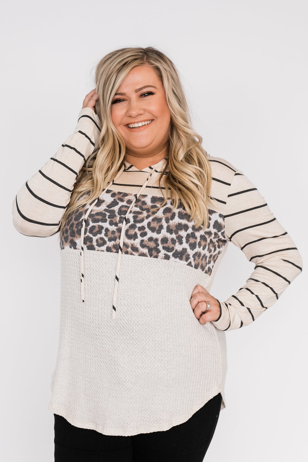 A New Adventure Leopard Hoodie- Neutral Tones
