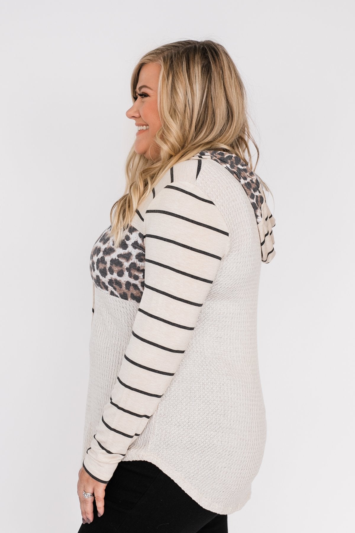 A New Adventure Leopard Hoodie- Neutral Tones