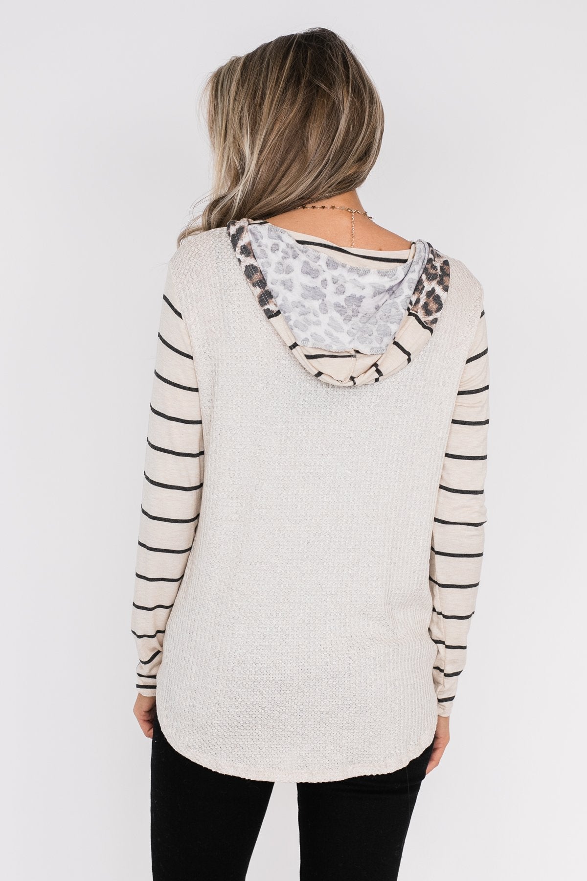 A New Adventure Leopard Hoodie- Neutral Tones