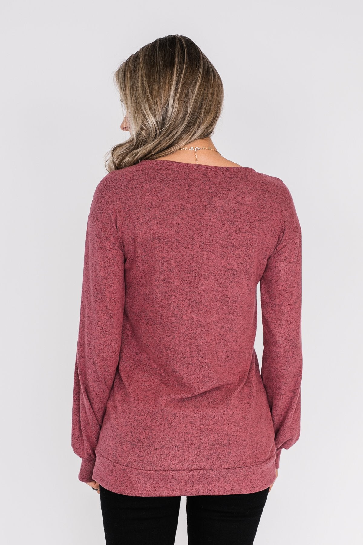 Dance The Day Away Criss Cross Top- Mauve