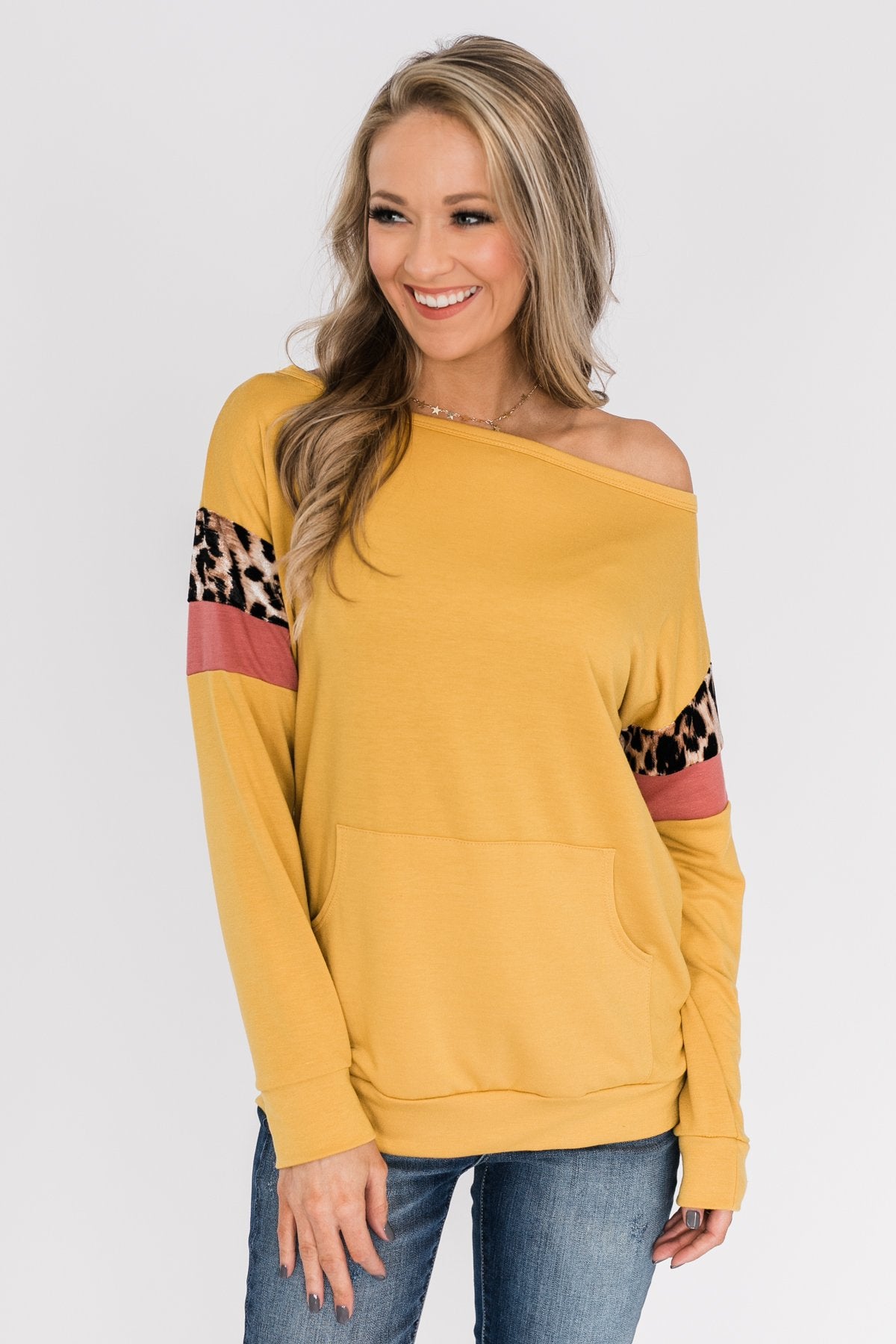 If I Were You Pullover Top- Mustard