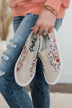 Gypsy Jazz Double Sided Sneakers- Pink & Sand