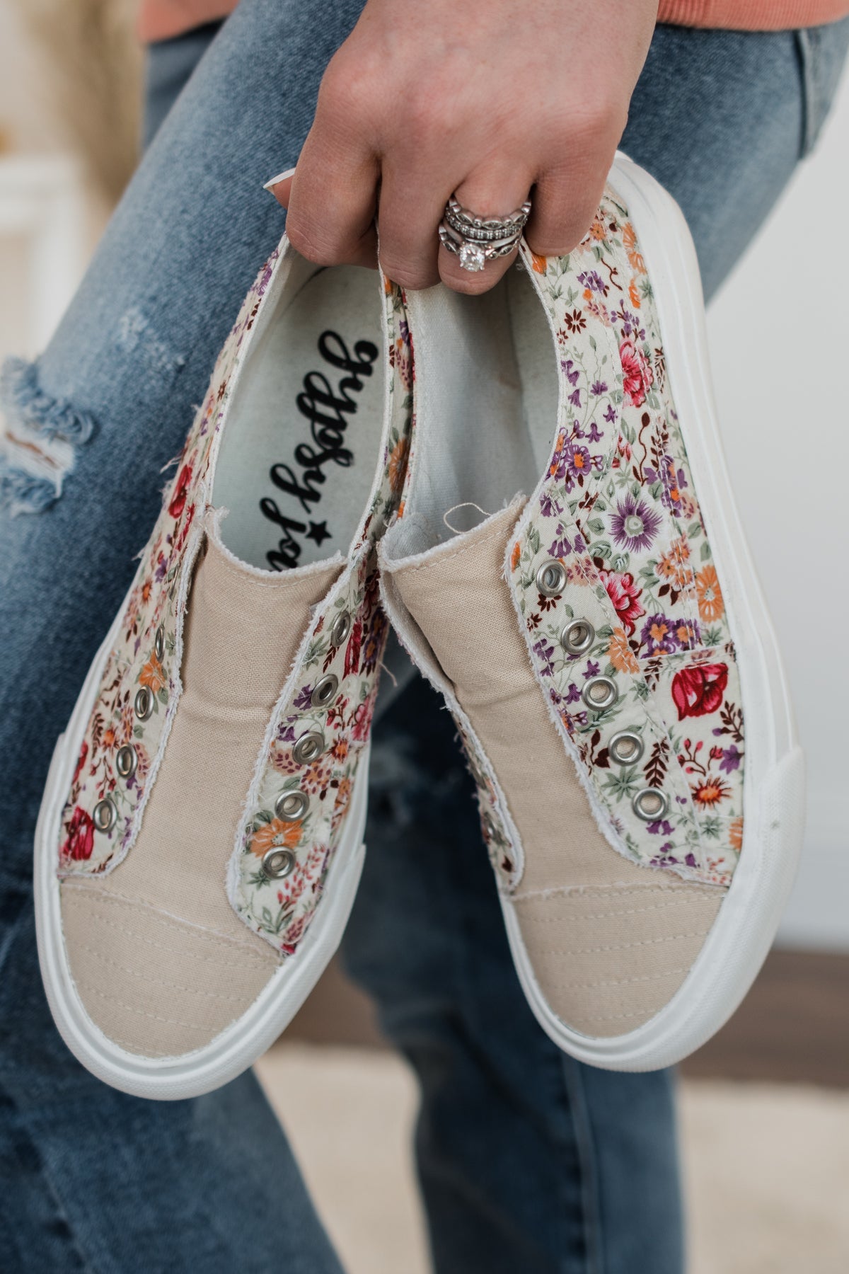 Gypsy Jazz Double Sided Sneakers- Pink & Sand