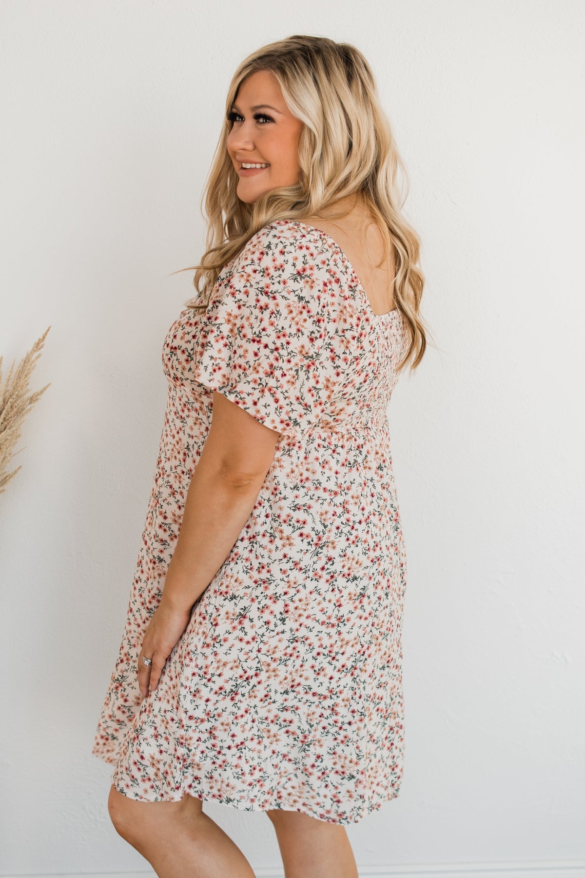 Dashing Through The Daisies Floral Dress- Ivory