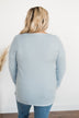 Soft As A Cloud V-Neck Sweater- Baby Blue