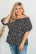 Meet Again Someday Floral Babydoll Blouse- Black