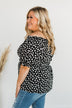 Meet Again Someday Floral Babydoll Blouse- Black