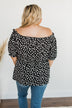 Meet Again Someday Floral Babydoll Blouse- Black