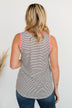 Slowing Down Time Striped Tank Top- Black & Ivory