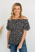 Meet Again Someday Floral Babydoll Blouse- Black