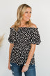 Meet Again Someday Floral Babydoll Blouse- Black