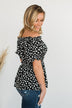 Meet Again Someday Floral Babydoll Blouse- Black