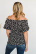 Meet Again Someday Floral Babydoll Blouse- Black