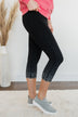 Set In My Ways Ombre Leopard Leggings- Black