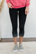 Set In My Ways Ombre Leopard Leggings- Black