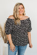 Meet Again Someday Floral Babydoll Blouse- Black