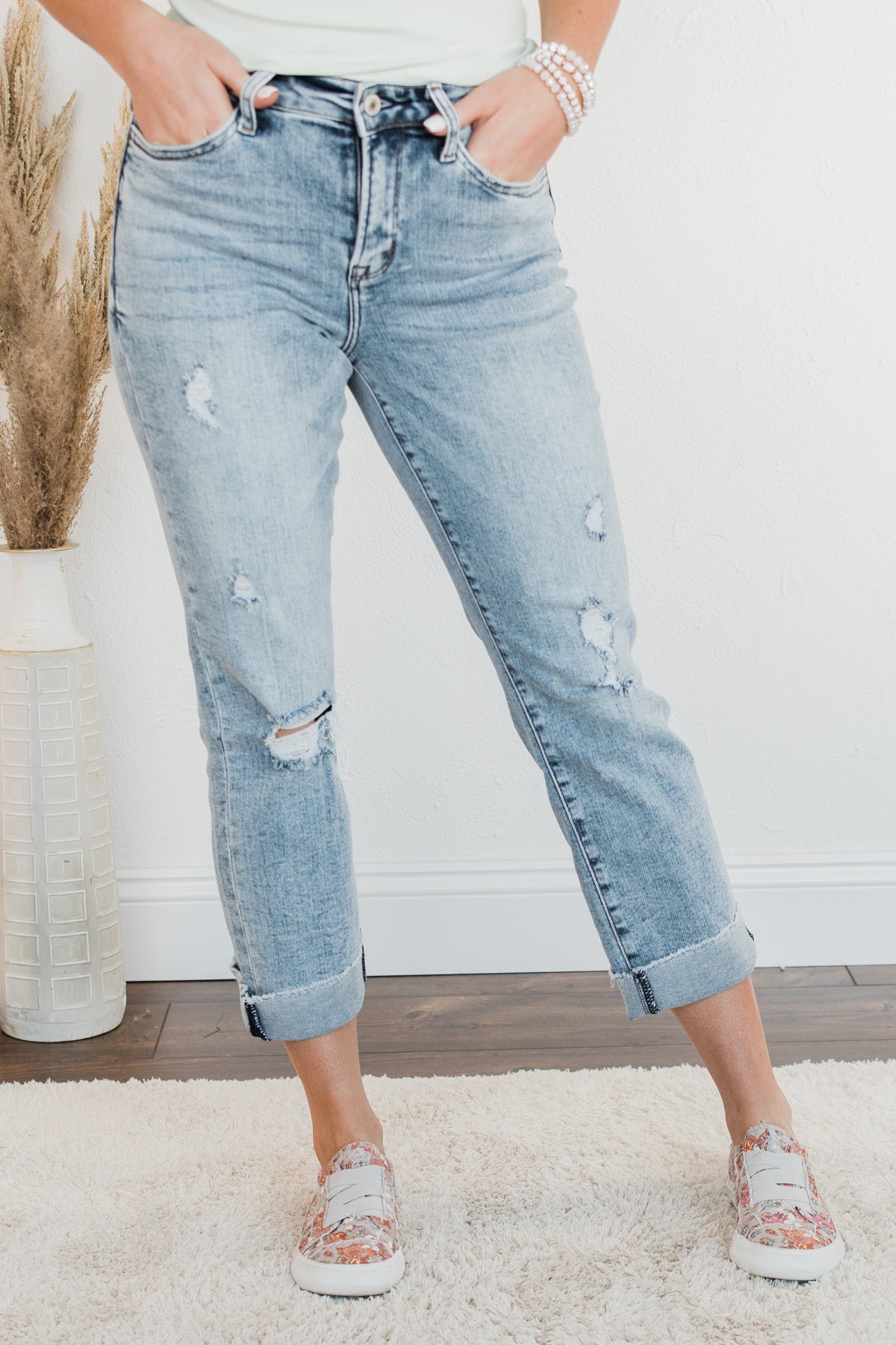 Vervet High-Rise Stretch Straight Jeans- Yulianna Wash