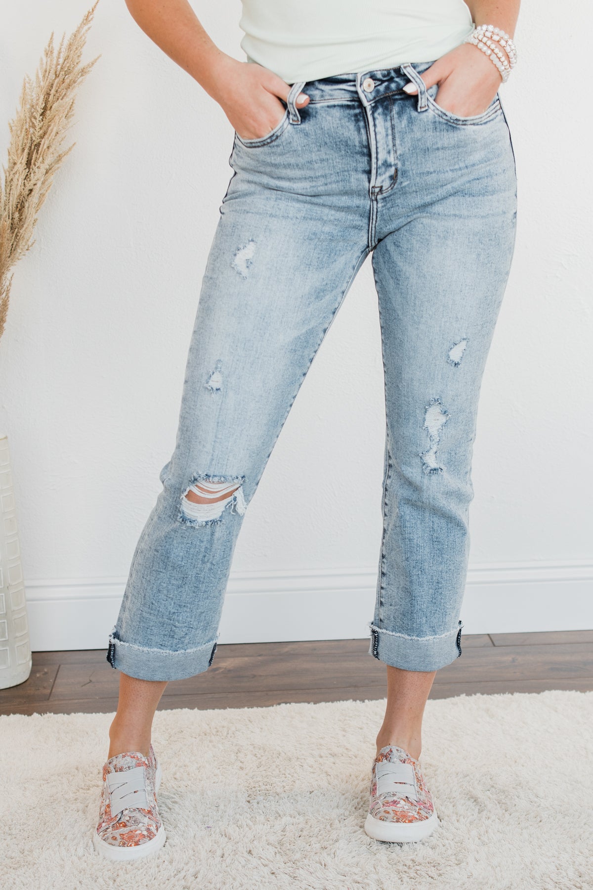 Vervet High-Rise Stretch Straight Jeans- Yulianna Wash