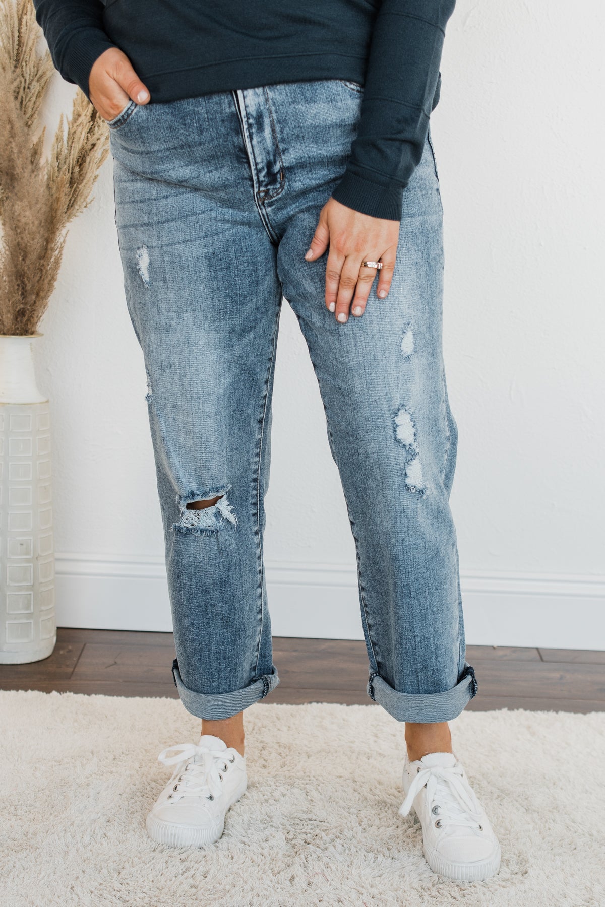 Vervet High-Rise Stretch Straight Jeans- Yulianna Wash