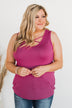Meant What I Said Criss-Cross Tank- Magenta