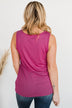 Meant What I Said Criss-Cross Tank- Magenta