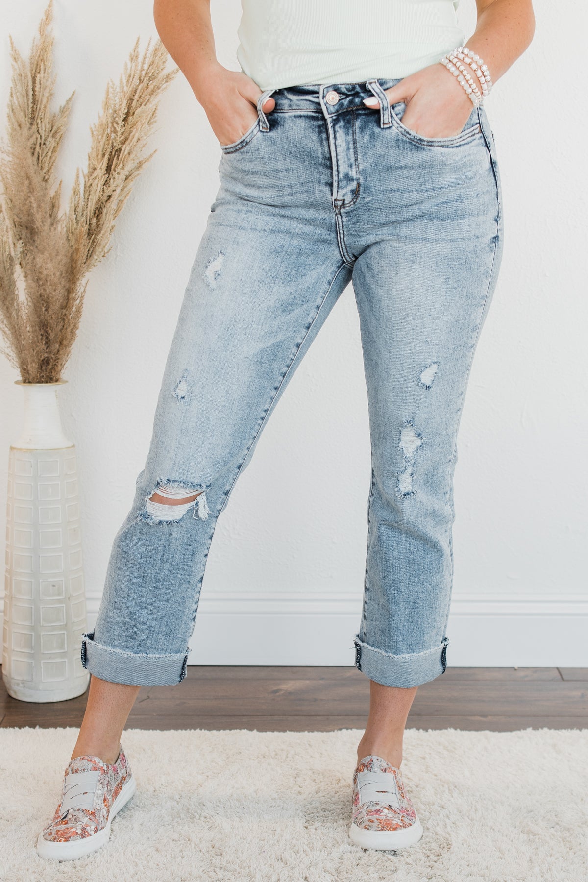 Vervet High-Rise Stretch Straight Jeans- Yulianna Wash