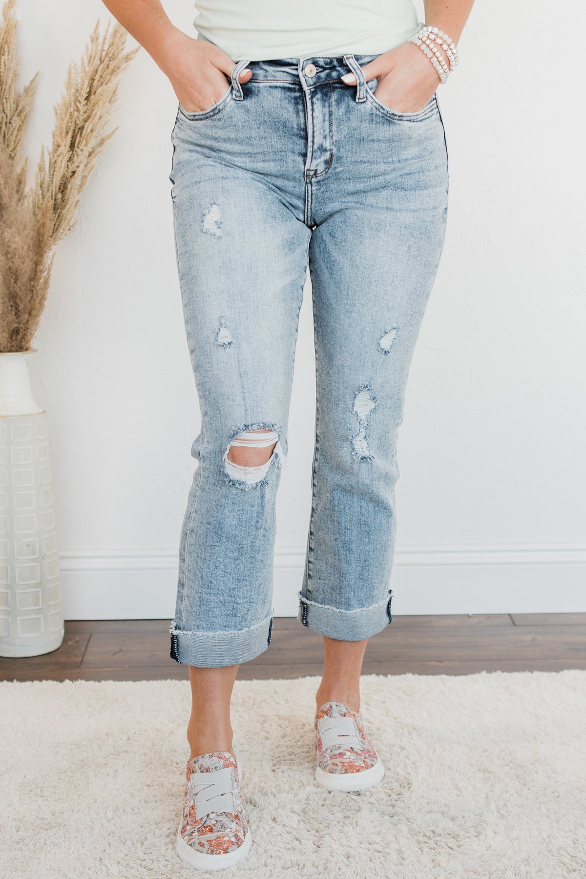 Vervet High-Rise Stretch Straight Jeans- Yulianna Wash