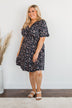 Our Time Together Floral V-Neck Dress- Navy