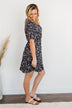 Our Time Together Floral V-Neck Dress- Navy