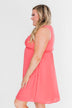 Young Love V-Neck Dress- Coral