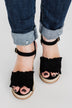 Naughty Monkey Love Wedges- Black
