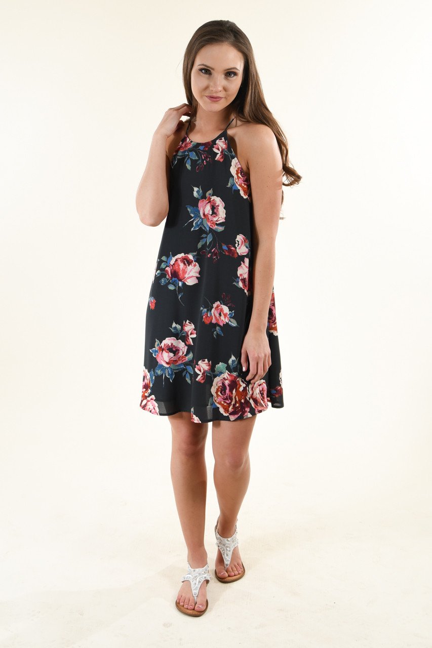 Susie Navy Floral Dress