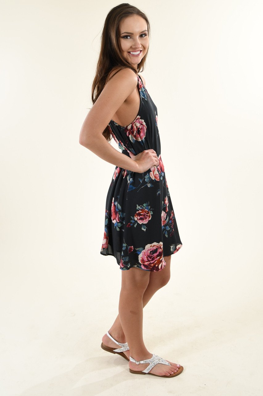 Susie Navy Floral Dress