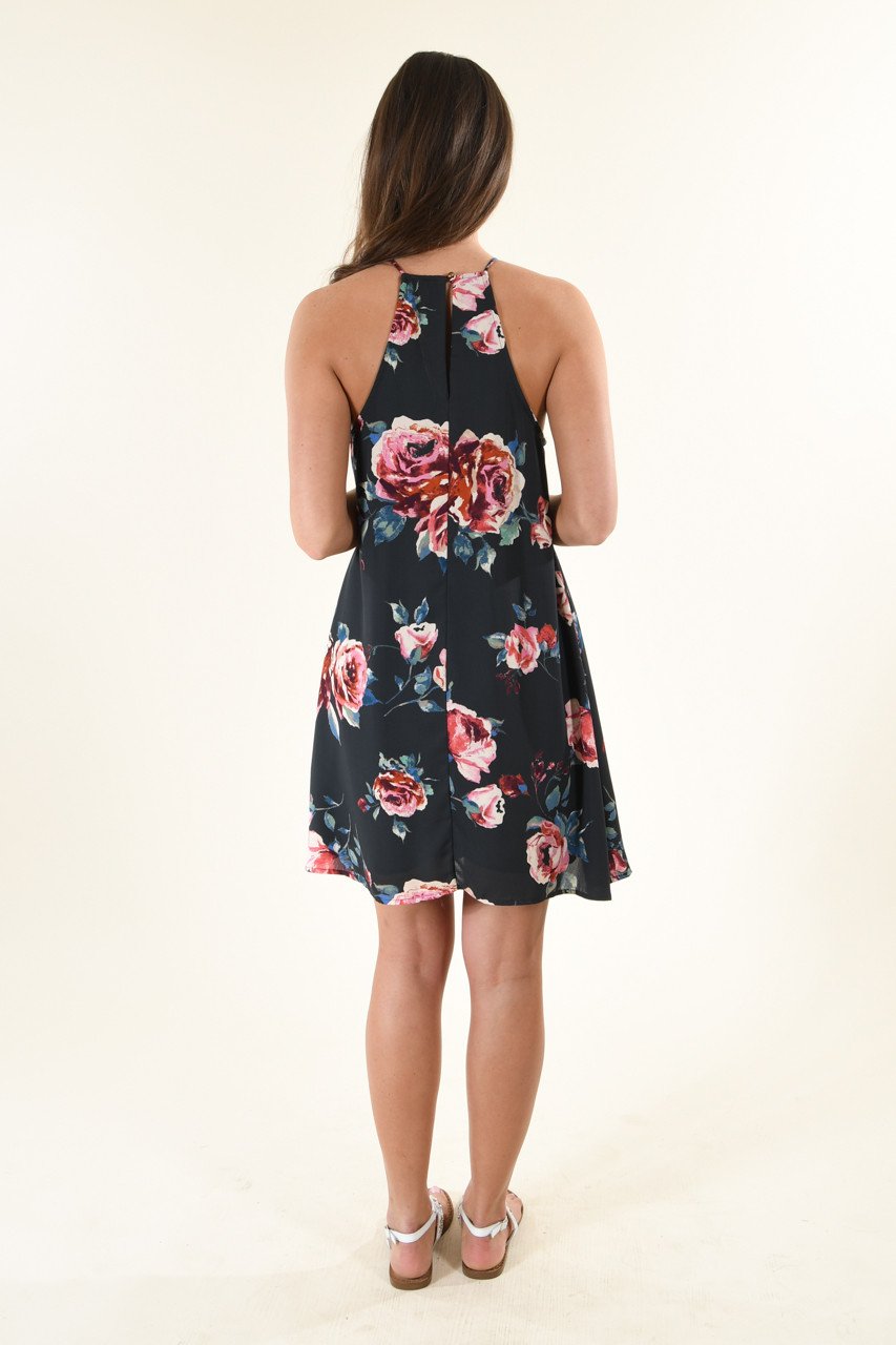 Susie Navy Floral Dress