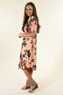 Don't Be Shifty Floral Dress ~ Peach