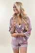 Mauve Feather Romper