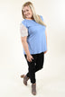 It's All Cool Detail Sleeve Top ~ Blue