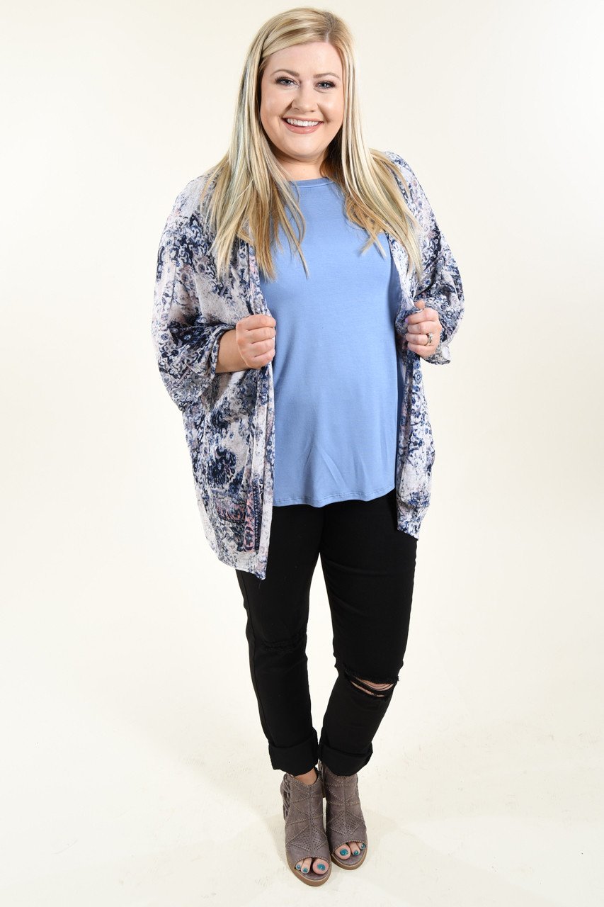 Blue Me Away Kimono