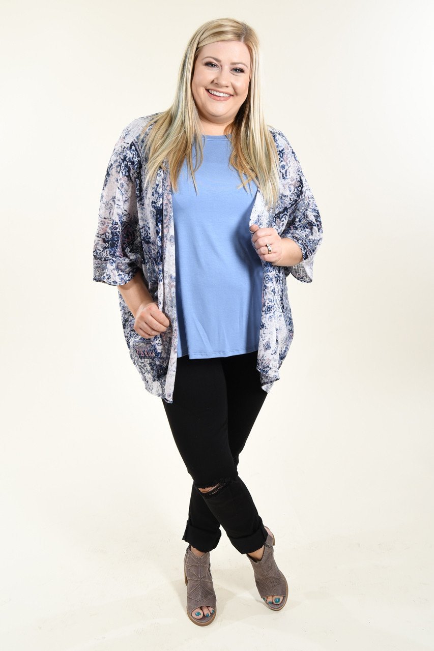 Blue Me Away Kimono