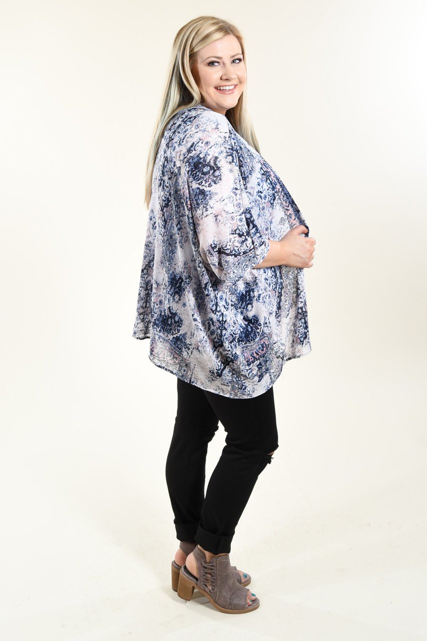 Blue Me Away Kimono