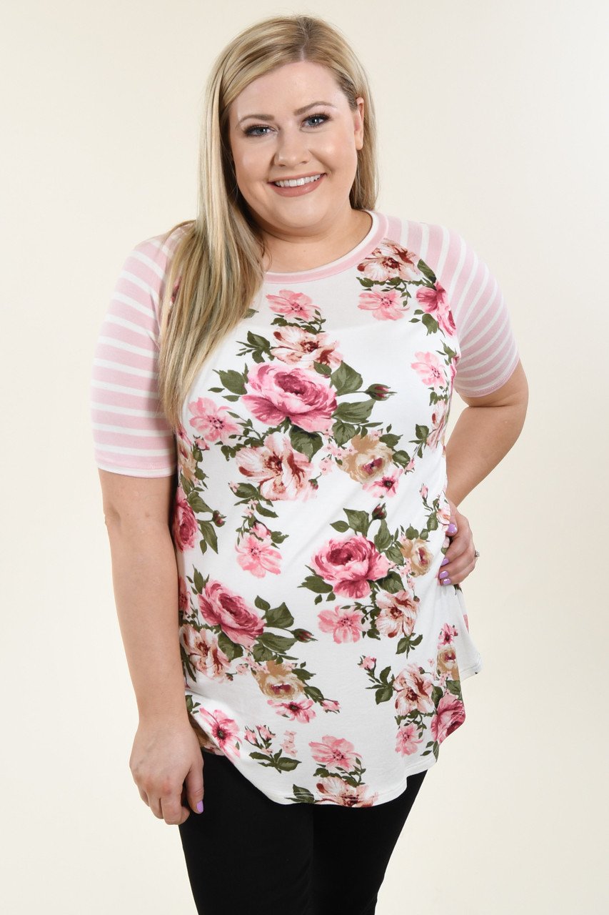 All For Your Pink Floral Top
